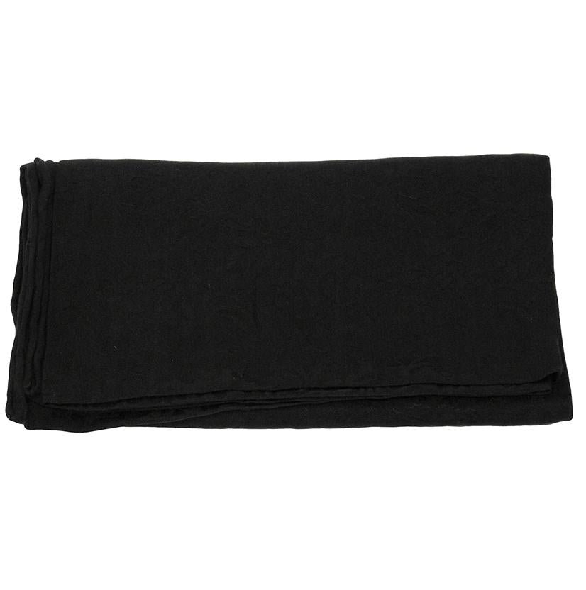 M & F Western Apparel Black / 33"x33" Solid Color Jacquard Wild Rag