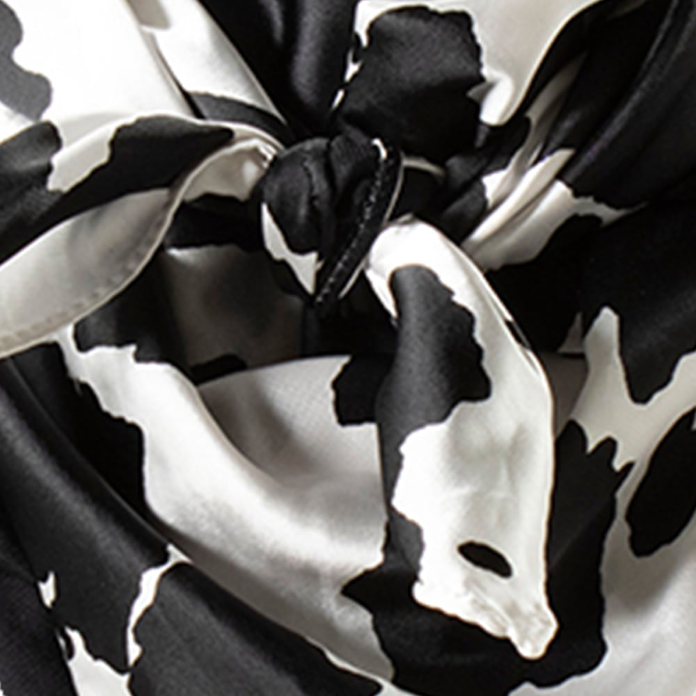 M & F Western Apparel Black/White / 33"X33" M&F Western Cow Black and White Wild Rag 33"x33"