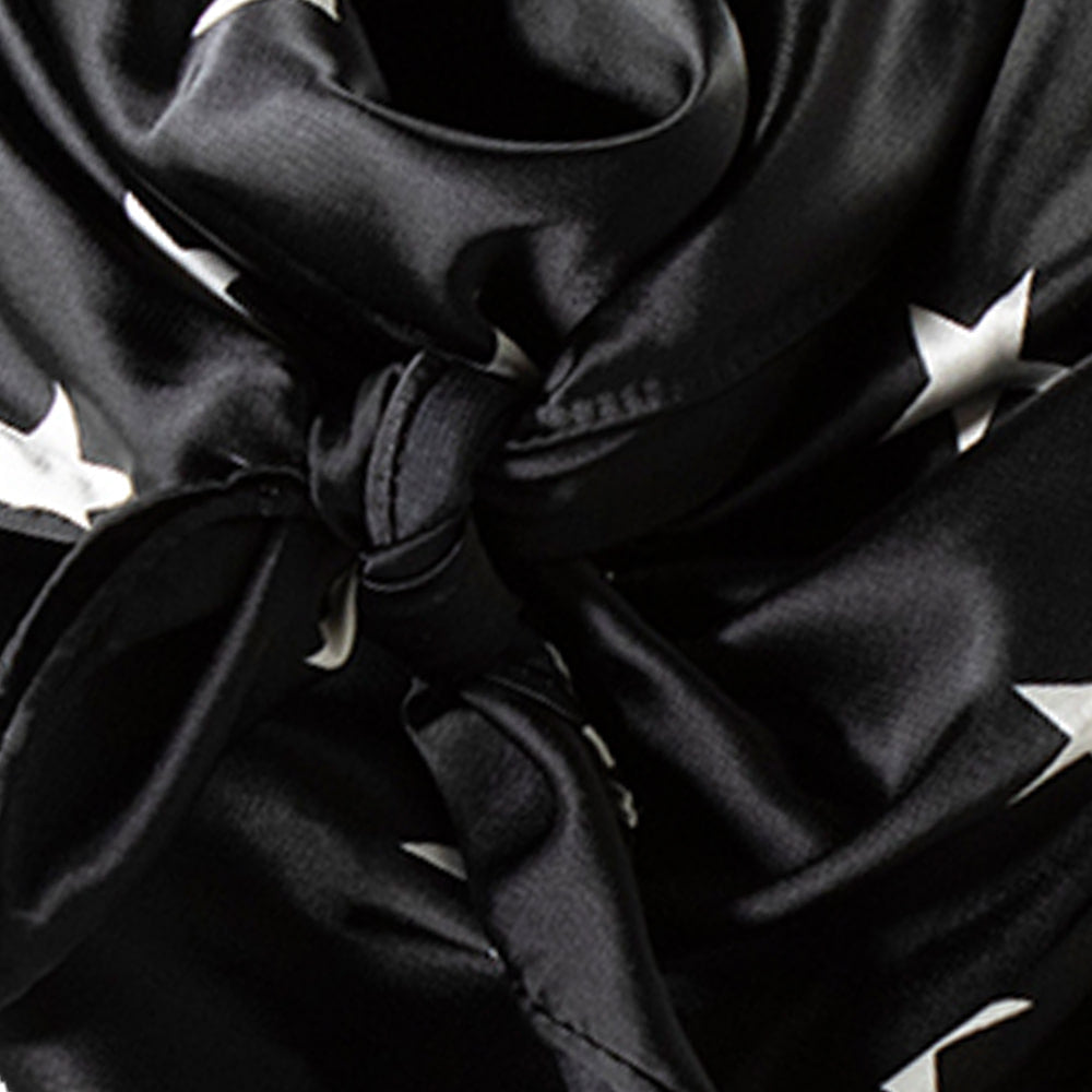 M & F Western Apparel Black/White / 33"X33" M&F Western Star Pattern Black and White Wild Rag 33"x33"