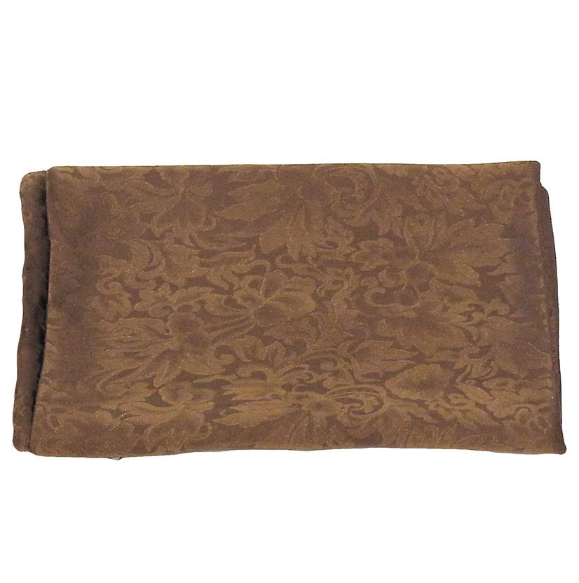 M & F Western Apparel Brown / 33"x33" Solid Color Jacquard Wild Rag