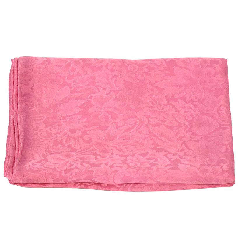 M & F Western Apparel Hot Pink / 33"x33" Solid Color Jacquard Wild Rag