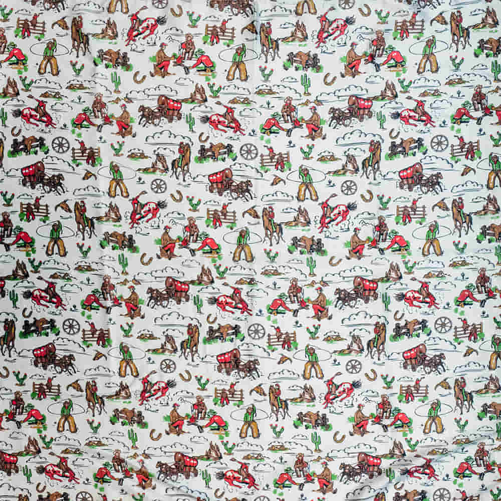 M & F Western Apparel Multi / 33"X33" M&F Western Retro Ranch White Wild Rags 33"x33"