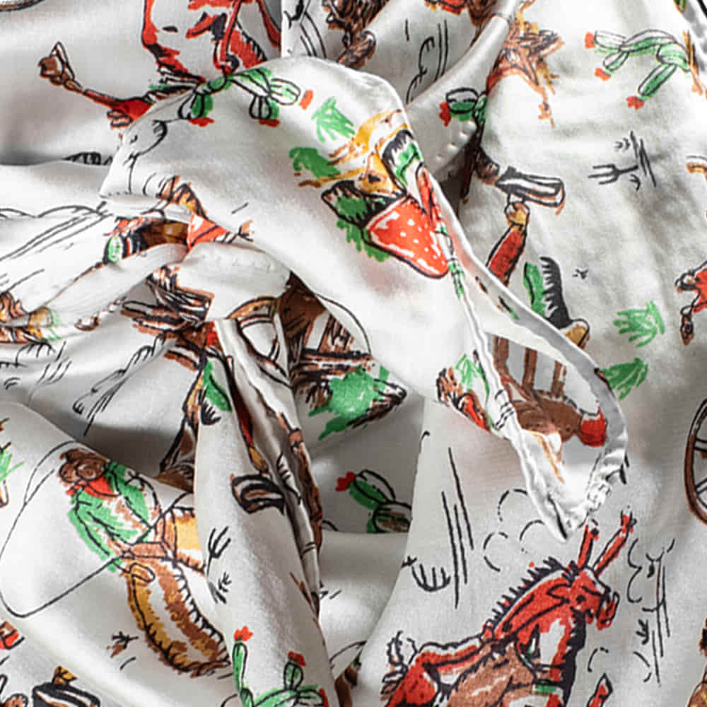 M & F Western Apparel Multi / 33"X33" M&F Western Retro Ranch White Wild Rags 33"x33"