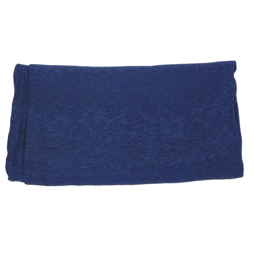 M & F Western Apparel Navy / 33"x33" Solid Color Jacquard Wild Rag