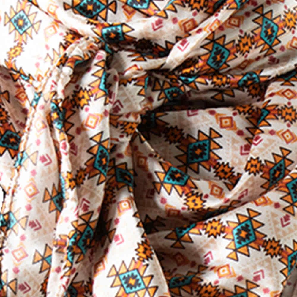 M & F Western Apparel Tan / 33"X33" M&F Western Aztec Multi Wild Rag 33x33