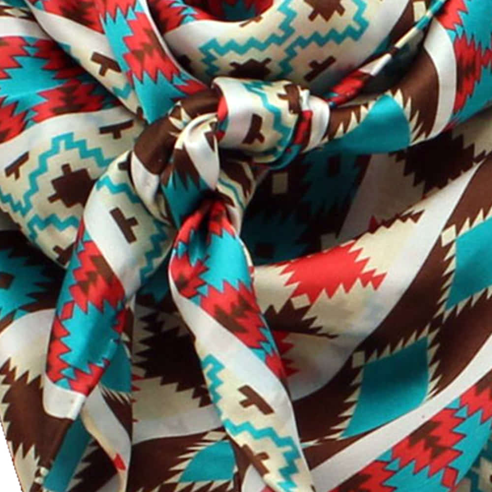 M & F Western Apparel Turquoise / 33"X33" M&F Western Aztec Turquoise Wild Rag 33"x33"
