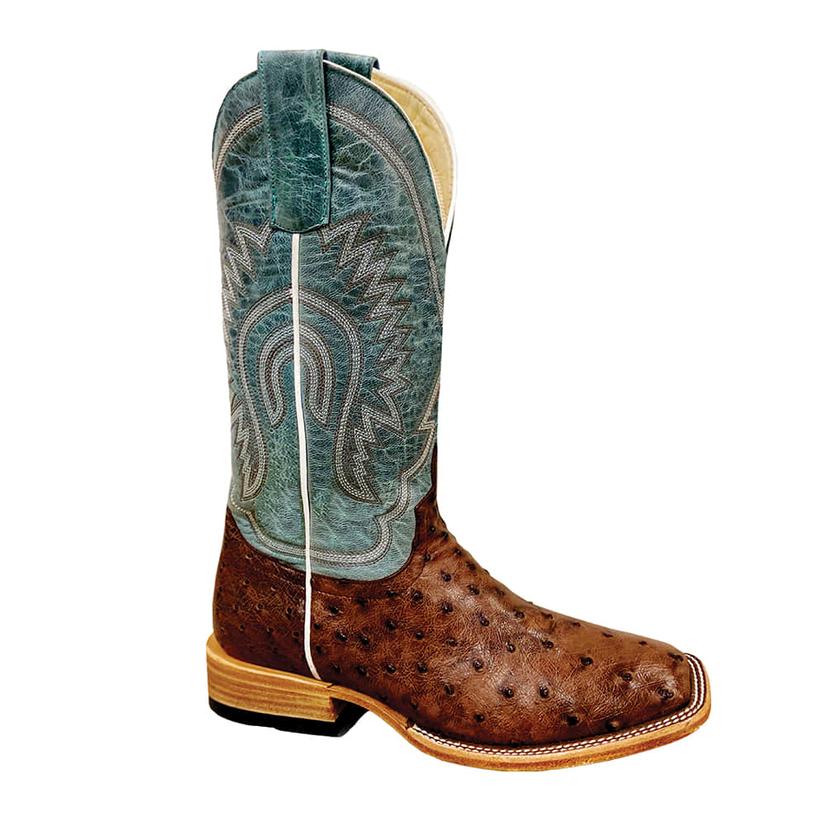 Macie Bean Footwear Macie Bean Top Hand Sky Blue Kango Tobac Full Quill Women's Boot
