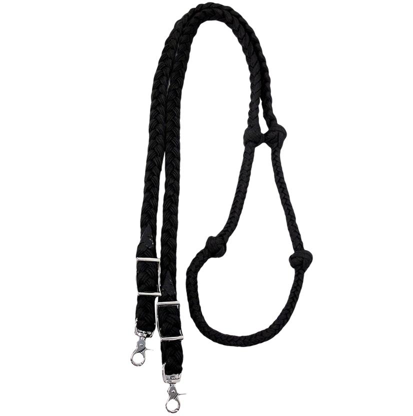 Martin Saddlery Braided Nylon Barrel Reins with Knots