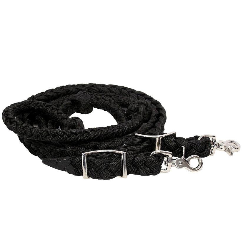 Martin Saddlery Braided Nylon Barrel Reins with Knots