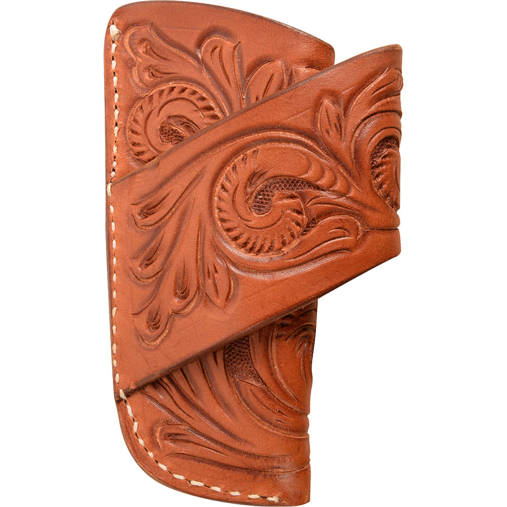 Martin Saddlery Knife Sheath Martin Saddlery Chestnut Skirting With Floral Tool
