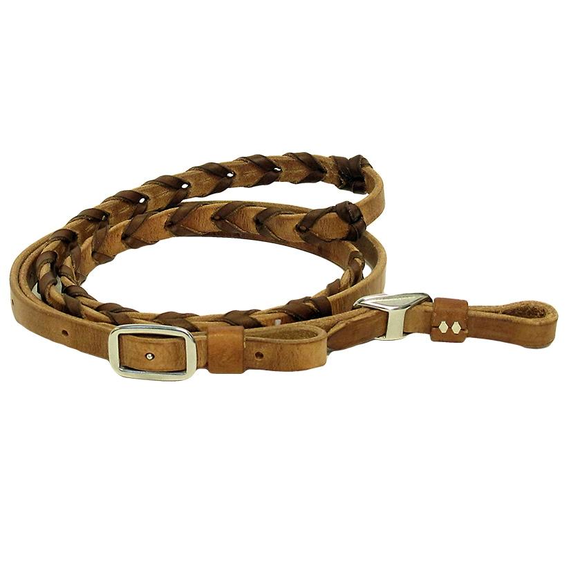Martin Saddlery Tack 5/8" Martin Harness Barrel Rein with Latigo Lacing