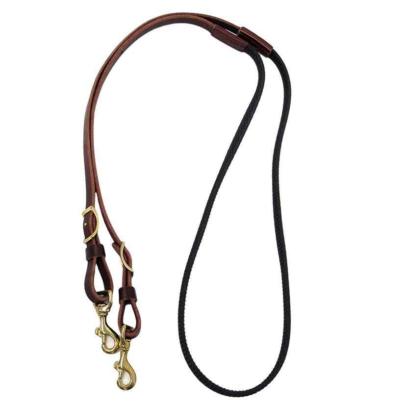 Martin Saddlery Tack 7 1/2' 3/4" Biothane and Latigo Barrel Racing Reins