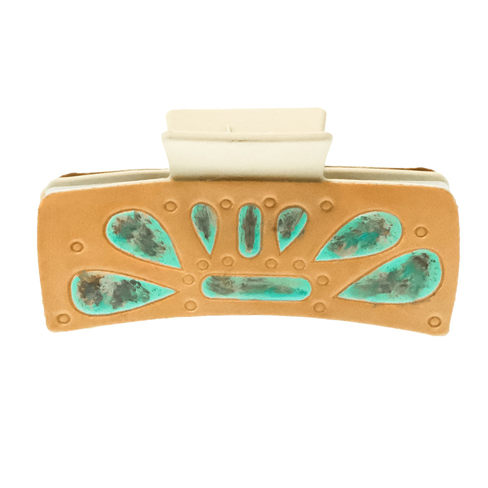 McIntire Saddlery Other McIntire Saddlery Turquoise Color Stone Squash Hair Clip