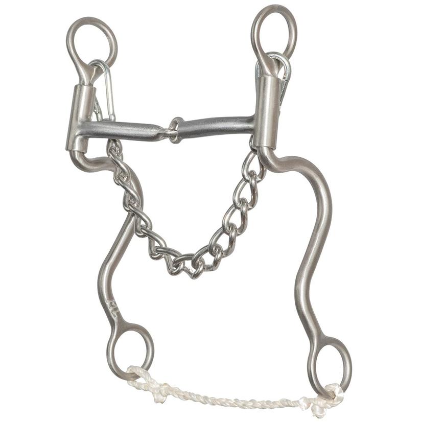 Metalab Tack 5 1/8" Walt Woodard Professional Medium Thickness Snaffle Long Shank Bit