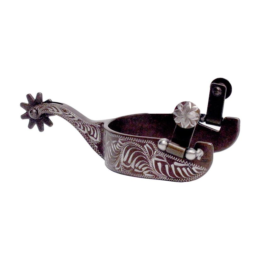 Metalab Tack Cowboy Tack Floral Engraved Men's Show Spurs