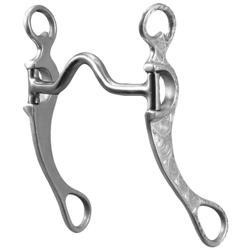 Metalab Tack FG Aluminim Medium Port Short Cheek Engraved Bit