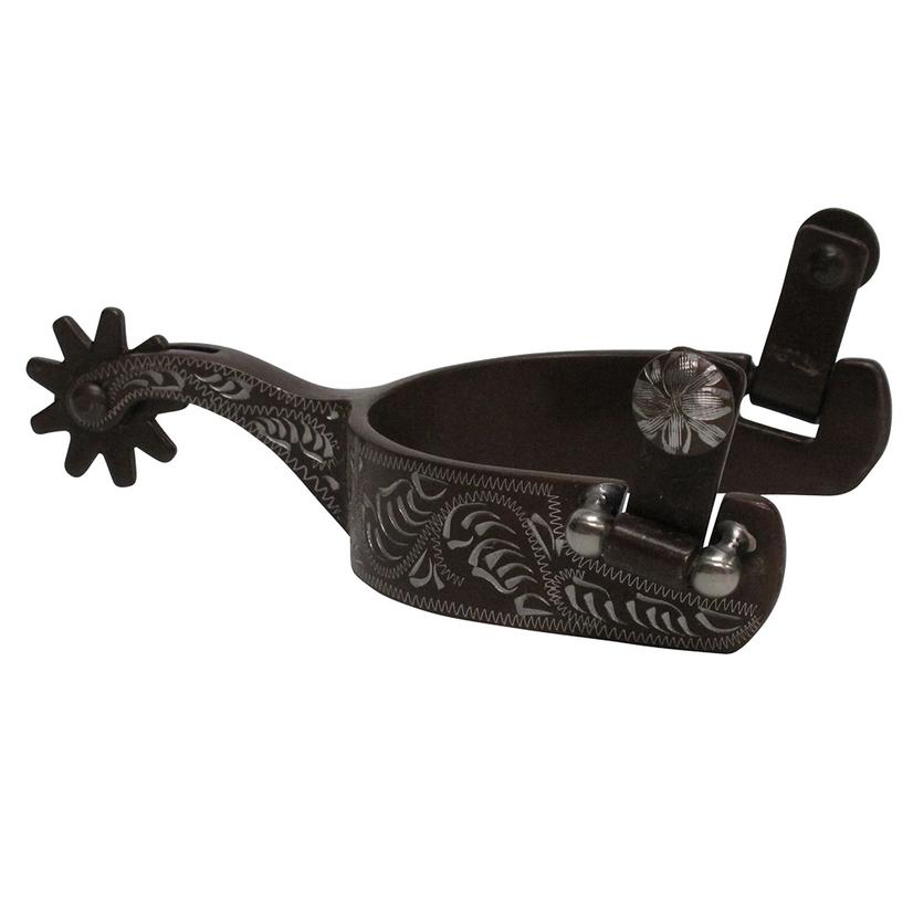 Metalab Tack Ladies Ladies Floral Engraved Show Spur