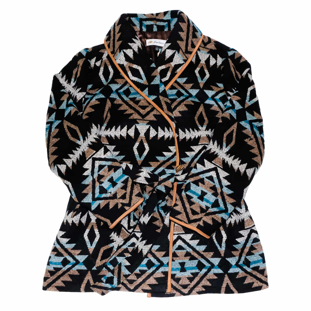 Montana Clothing Apparel MontanaCo Clothing Women's Multicolor Aztec Coat