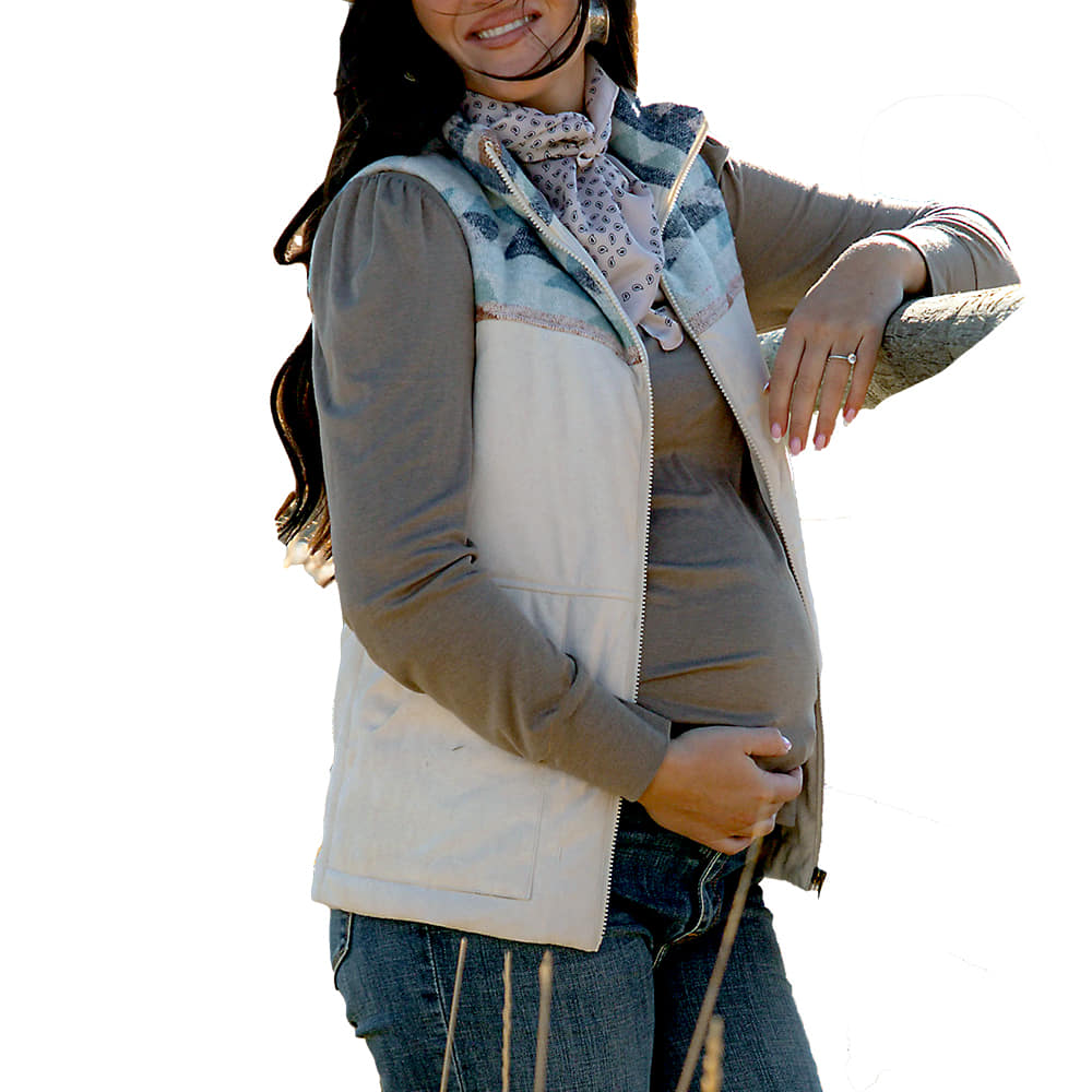 Montana Co. Clothing Apparel Womens Two Tone Vest