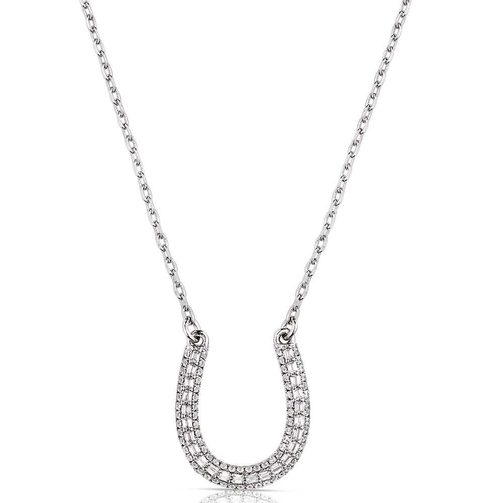 Montana Silversmiths Jewelry 18 Inch Montana Silversmiths Frosted Luck Silver Necklace