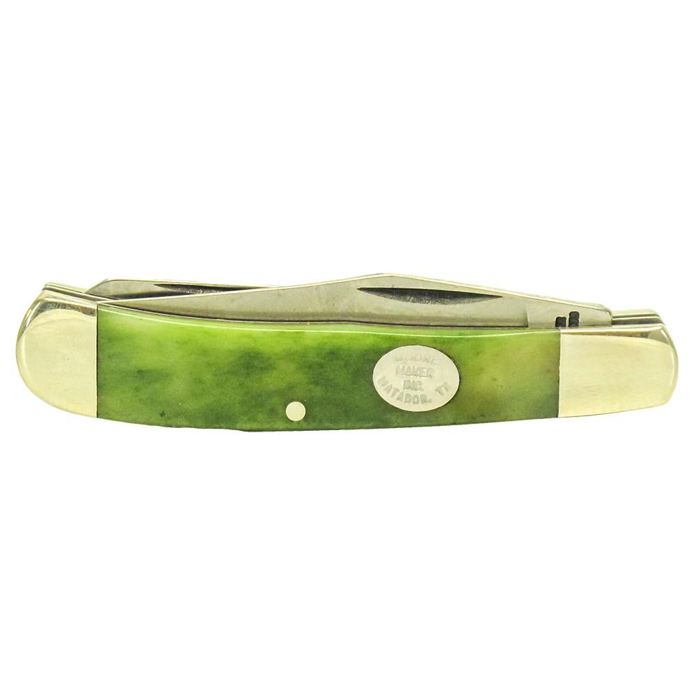 Moore Maker Knives 3" / Green Moore Maker Double Blade Small Trapper Pocket Knife 3 Inches