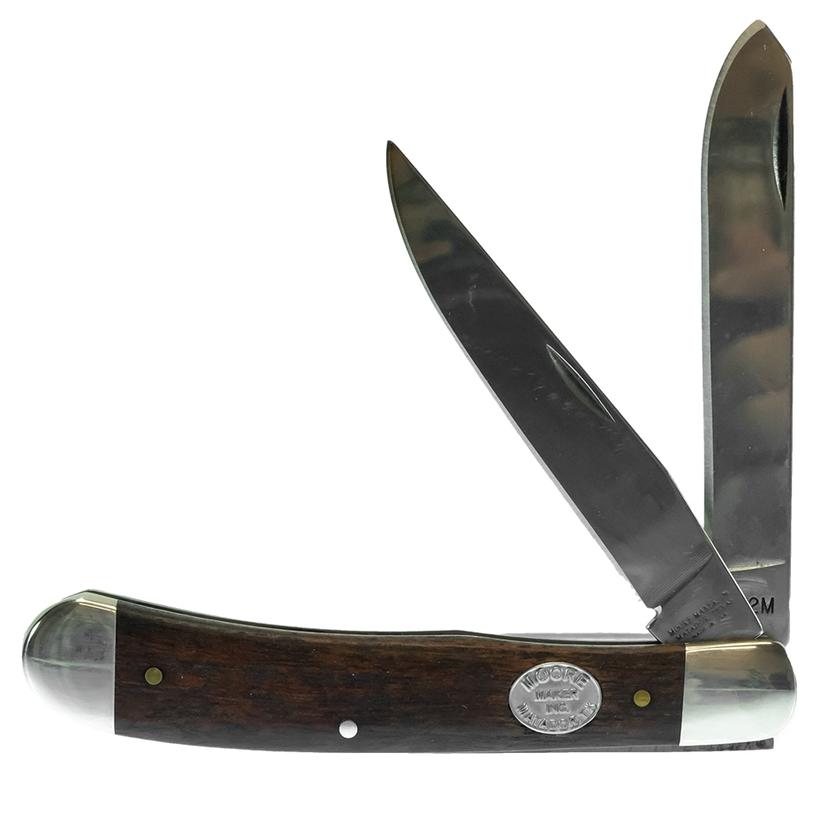 Moore Maker Knives 4 1/8" / Mesquite Moore Maker Double Blade Mesquite Trapper Pocket Knife 4 1/8"