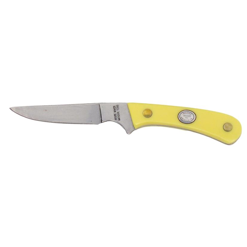 Moore Maker Knives 6 1/2" / Yellow Moore Maker Small Game Hunter Fixed Blade Knife 6 ¾"