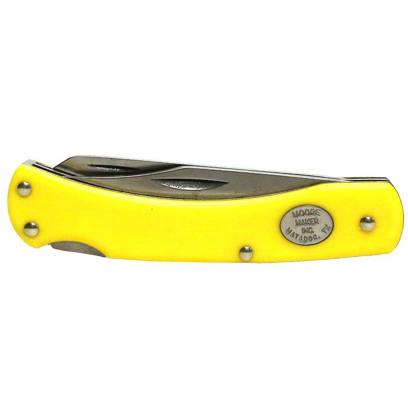 Moore Maker Knives Moore Maker Double Blade Lockback Trapper Pocket Knife 3 1/2"