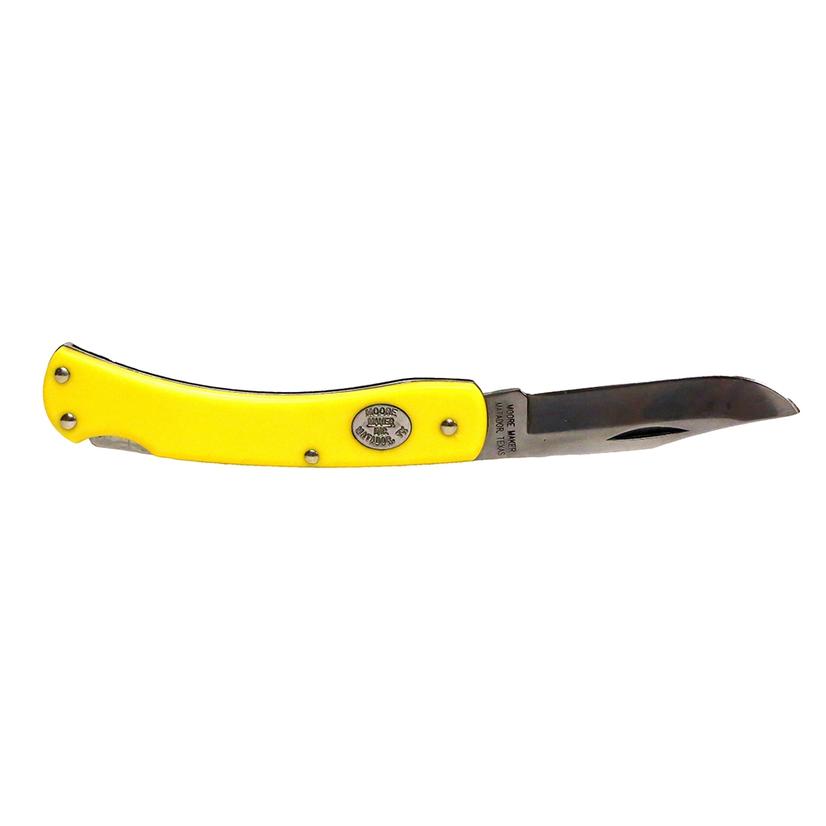 Moore Maker Knives Yellow / 3 5/8" Moore Maker Single Blade Lockback Pocket Knife 3 5/8"