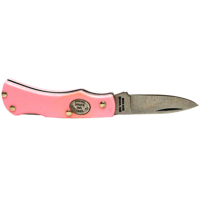 Moore Maker PINK Single Blade Lockback Trapper 2 1/4"