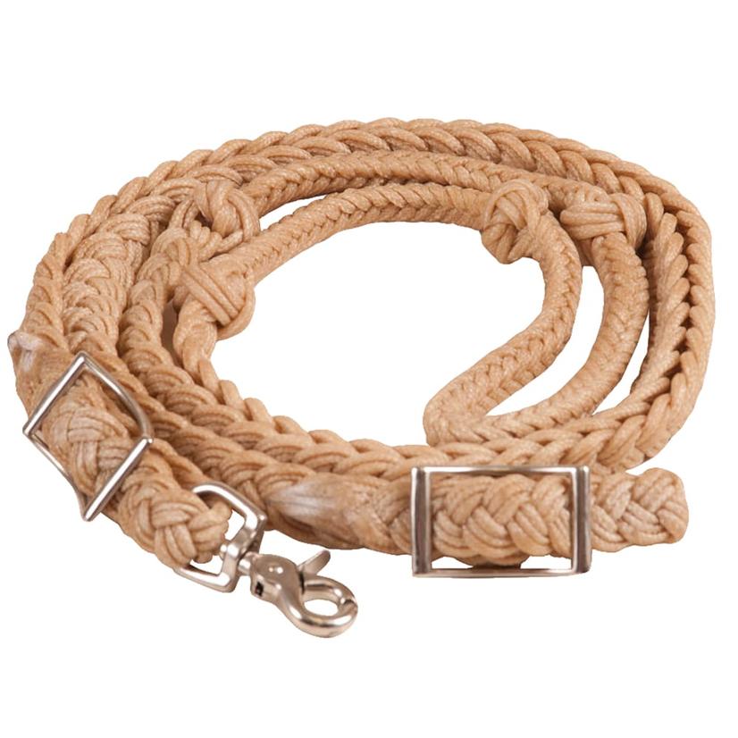 Mustang Tack 8' Mustang Waxed Knotted Barrel Rein