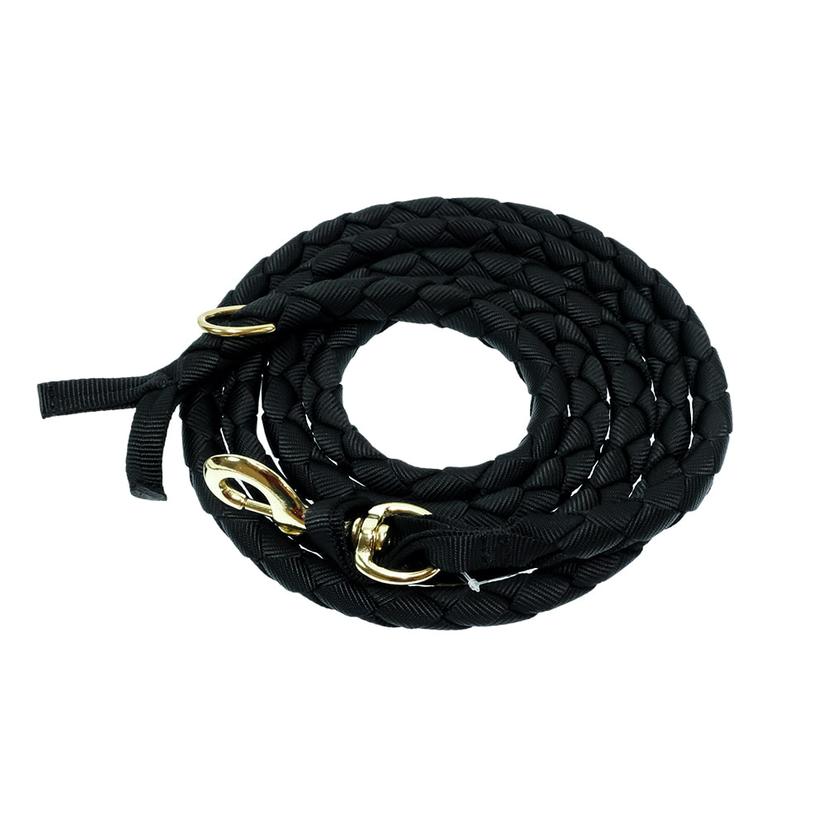 Mustang Tack 9' / Black Mustang Braided 9 Ft Loping Lead