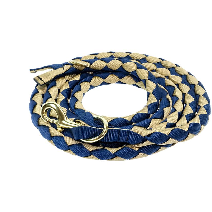 Mustang Tack 9' / Navy/Tan Mustang Braided 9 Ft Loping Lead