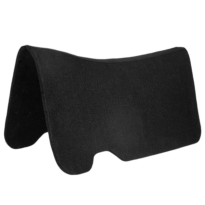 Mustang Tack Black / 30"X30" Mustang Black 1/2" Contoured Wool Saddle Pad Protector