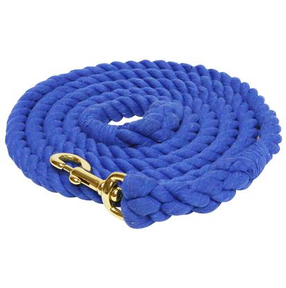Mustang tack Blue / 10' Cotton Lead with Bolt Snap