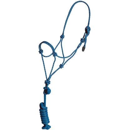 Mustang tack BLUE/WHITE Mustang Colt Rope Halter and Lead