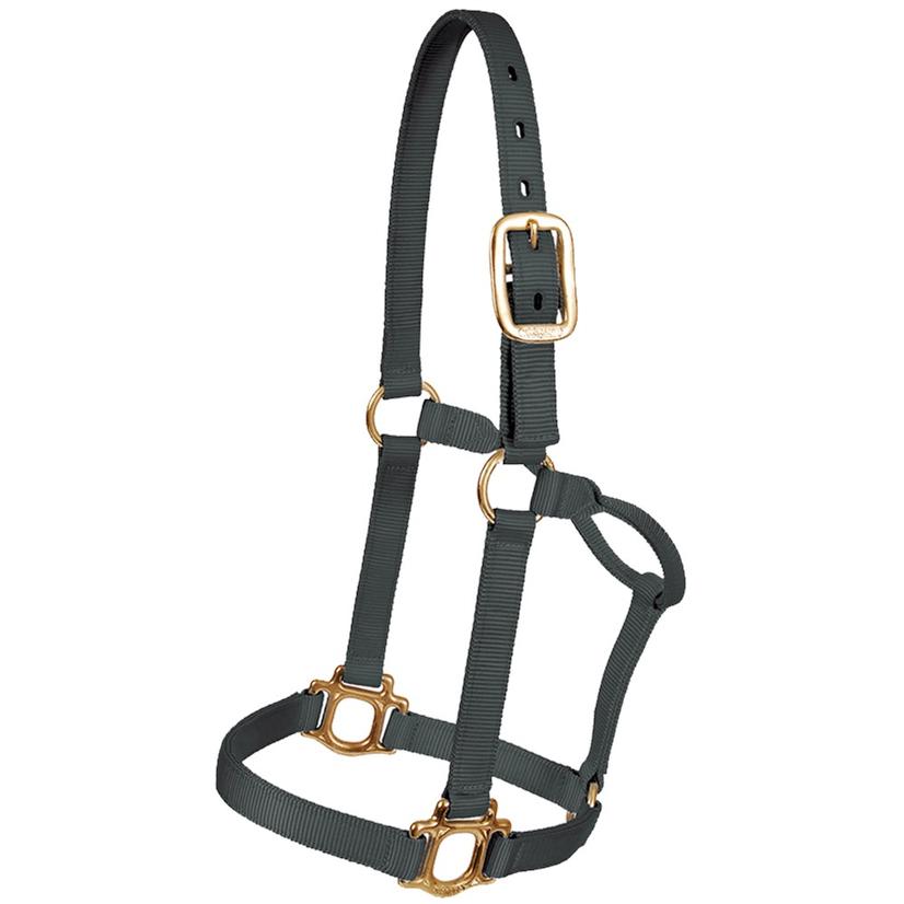 Mustang Tack Foal / Black Mustang Triple Ply Nylon Halter Colt 200lb-300lb