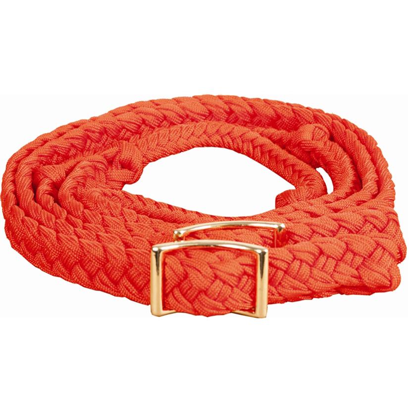 Mustang Tack Orange / 8' Mustang Braided Barrel Racing Rein