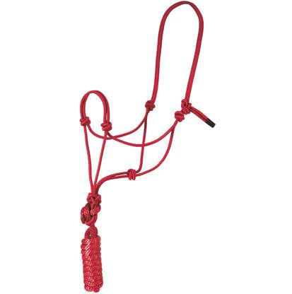 Mustang Tack Standard / Red Mustang Economy Mountain Rope Halter