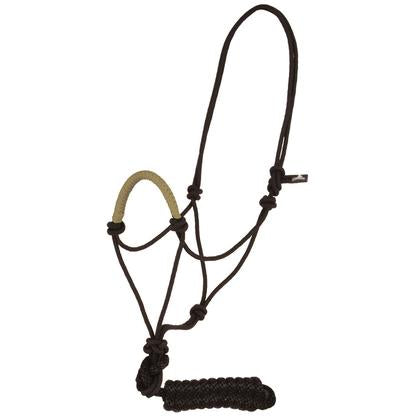 Mustang Tack Standard / Tan Mustang Solid Nose Rope Halter