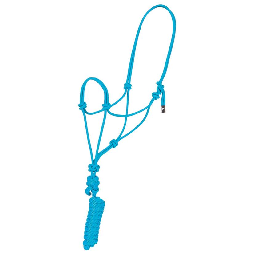 Mustang Tack Turquoise Mustang Economy Mountain Rope Halter with Lead