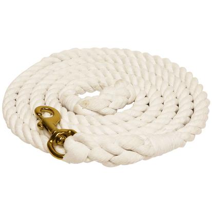 Mustang tack White / 10' Cotton Lead with Bolt Snap