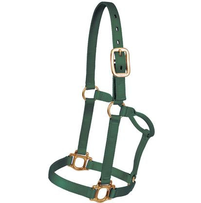 Mustang Tack Yearling / Hunter Green Mustang Triple Ply Nylon Halter Yearling 500lb-800lb