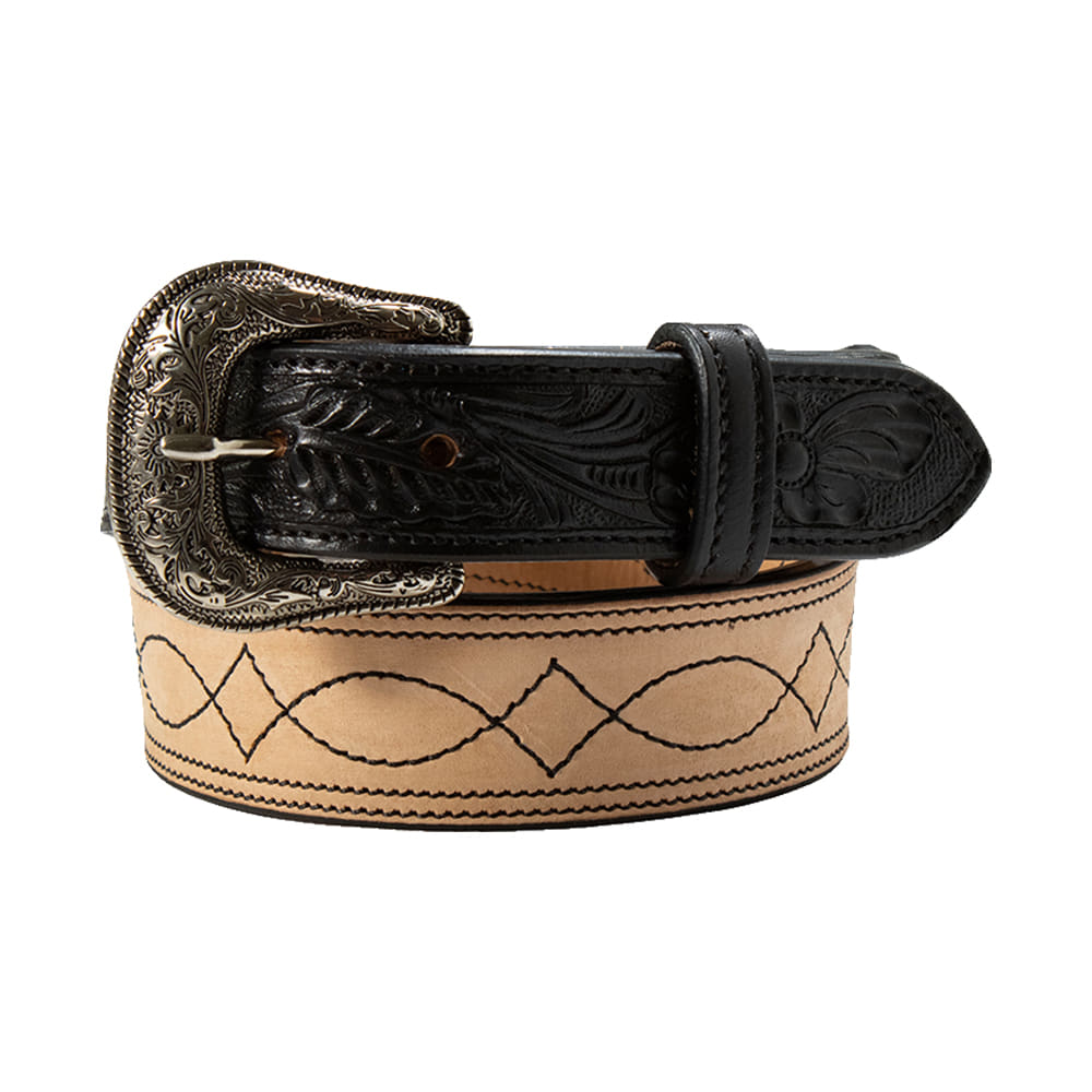 Nocona Belts Apparel Nocona Belts Boys Belt 1 1/21 1/4 Rough Out Boot Stitch Black