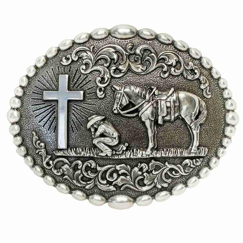 Nocona Belts Apparel Silver / Osfa Nocona Belts Silver Bull Rider Belt Buckle