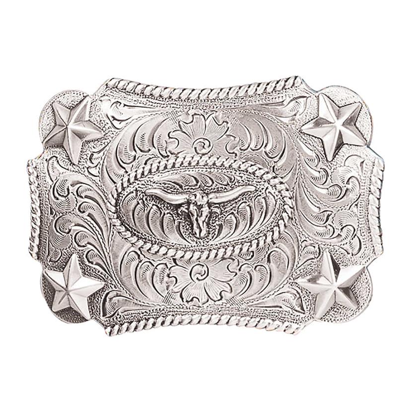 Nocona Belts Apparel Silver / OSFA Nocona Belts Silver Longhorn and Star Buckle
