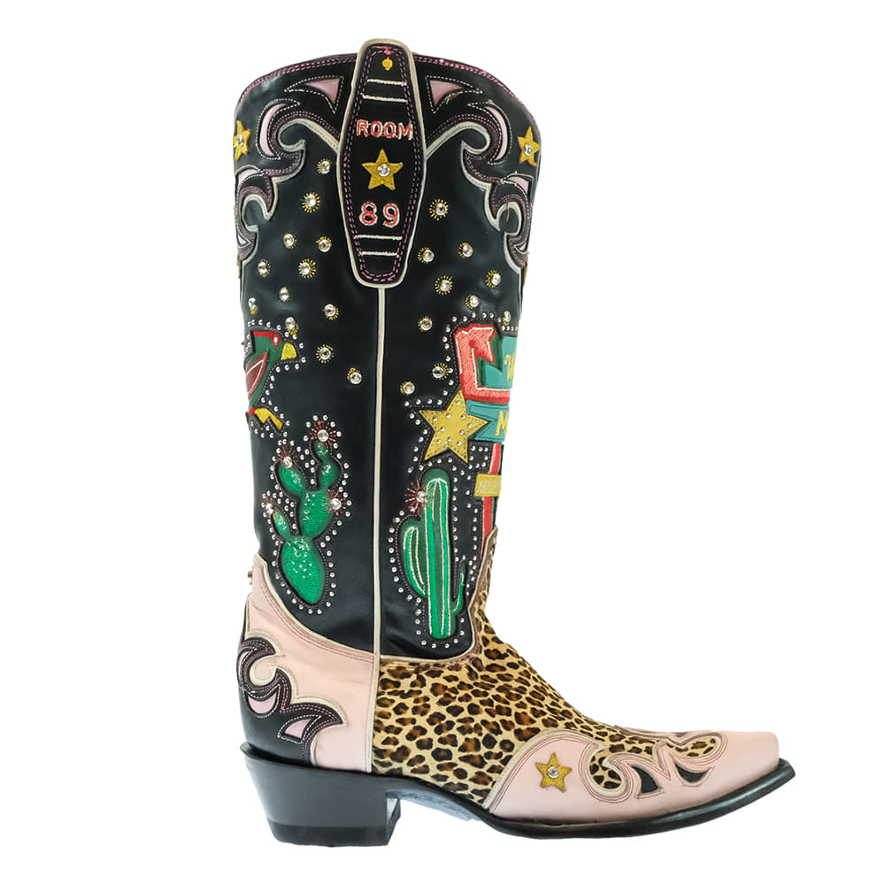 Old Gringo Footwear Double D Ranch By Old Gringo Women's Black and Pink The Best Western Boot