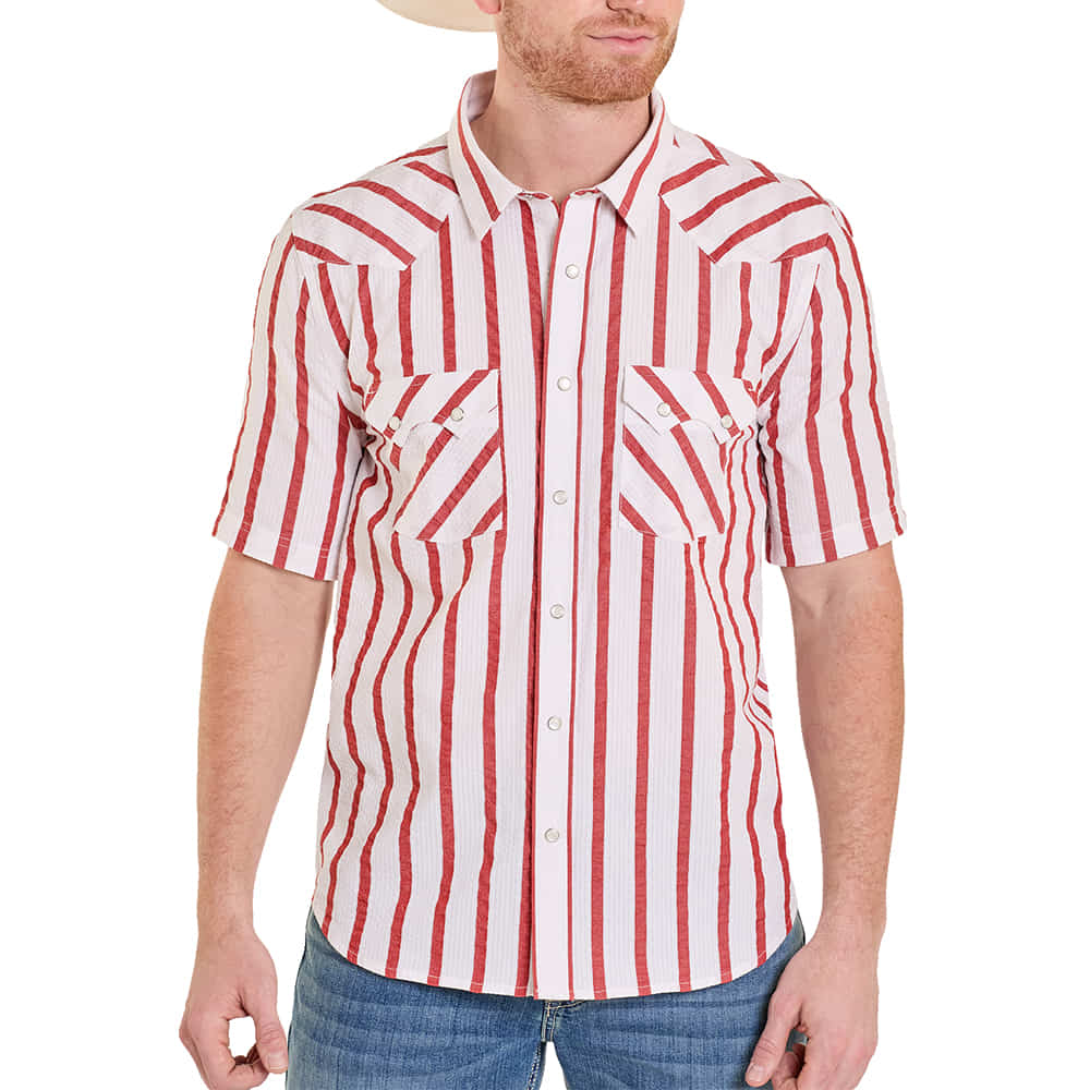 red striped dress shirt men Men's Short Sleeve Vintage Stripe in and White by Panhandle Slim Red / XS sitewide_promo Blue windowpane smock dress this red shirt offers One-Piece Size:10