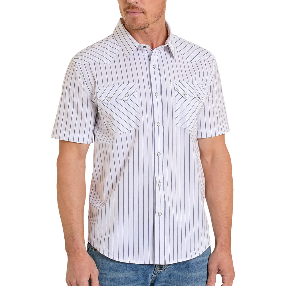 Panhandle Slim Apparel Panhandle Slim Men's White Short Sleeve Snap Shirt