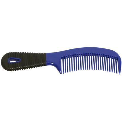 Partrade Cowboy Tack Supplies BLUE Plastic Comb w/ Rubber Grip